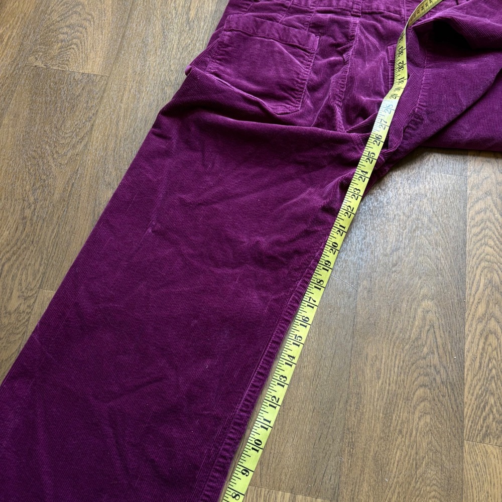 Maeve Anthropologie Women's Purple The Colette Corduroy Wide Leg Trousers - Picture 7 of 8